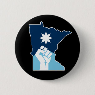 Verzet Minnesota Opgeheven Vuist Ronde Button 5,7 Cm