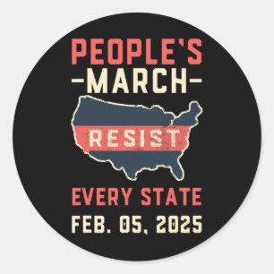 Verzet Ons Amerika Stop Trump Ronde Sticker