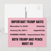 Verzet op de dag van de afzetting van Trump Briefkaart (Voorkant / Achterkant)