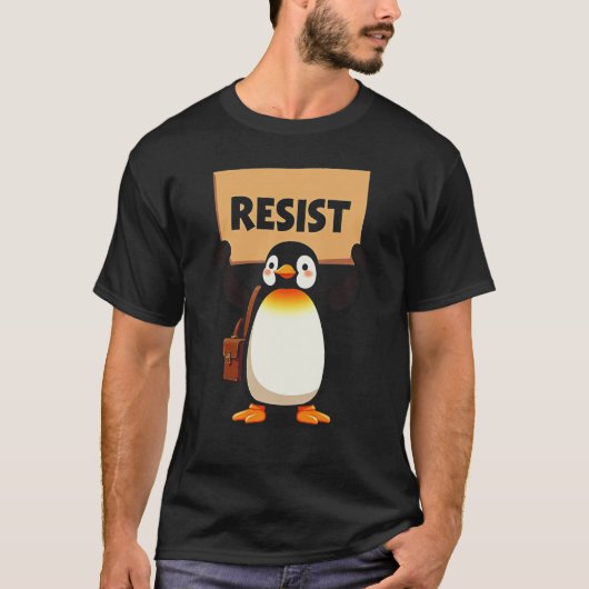 Verzet Pinguïn Activisme Grafisch Ontwerp T-shirt (Voorkant)
