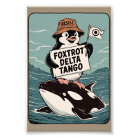Verzet Pinguïn Activisme Vintage Protest 