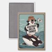 Verzet Pinguïn Activisme Vintage Protest Magneet (Voorkant / Achterkant)