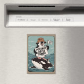 Verzet Pinguïn Activisme Vintage Protest Magneet (Insitu (Vaatwasser))