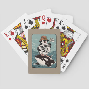 Verzet Pinguïn Activisme Vintage Protest  Pokerkaarten
