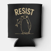 Verzet Pinguïns Activisme Protest Kleding Blikjeskoeler (Voorkant)