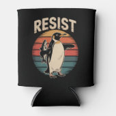 Verzet Pinguïns Activisme Protest Tarieven Retro Blikjeskoeler (Voorkant)