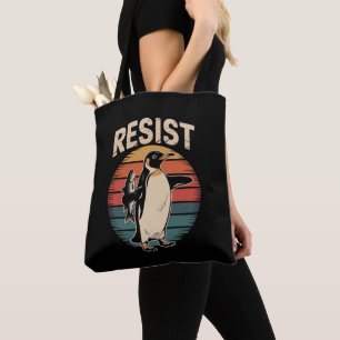 Verzet Pinguïns Activisme Protest Tarieven Retro Tote Bag