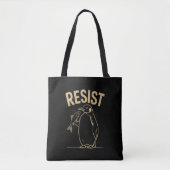 Verzet Pinguïns Activisme Protest Vintage Tote Bag (Voorkant)