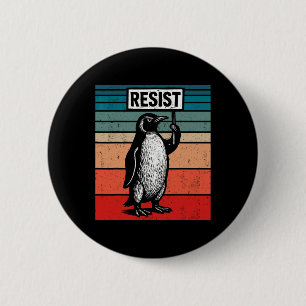 Verzet Pinguïns Tegen Trump Tarieven Grappig Ronde Button 5,7 Cm