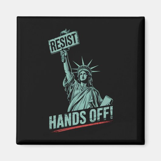 Verzet –protest Afblijven Statue Of Liberty Protes Magneet (Voorkant)