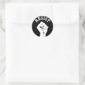 Verzet protester Fist Anti-Trump Politicker Ronde Sticker (Tas)