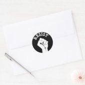 Verzet protester Fist Anti-Trump Politicker Ronde Sticker (Envelop)