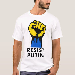 Verzet Putin Protest Gebalde Vuist T-shirt