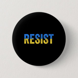Verzet Sta achter Oekraïne Steun Oekraïne Proteste Ronde Button 5,7 Cm