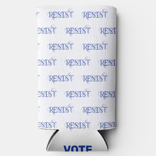 VERZET Stemming Blauw Seltzer Blikjeskoeler (Voorkant)