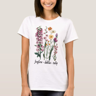 Verzet Subtiele Bloemige Protest Vintage Vingerhoe T-shirt