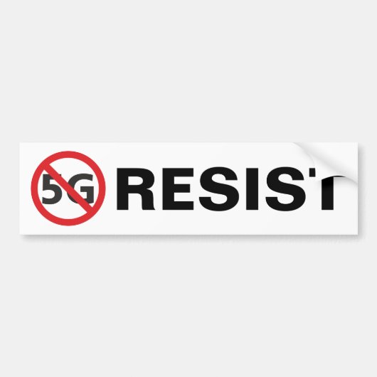 Verzet tegen 5G-bumpersticker Bumpersticker (Voorkant)