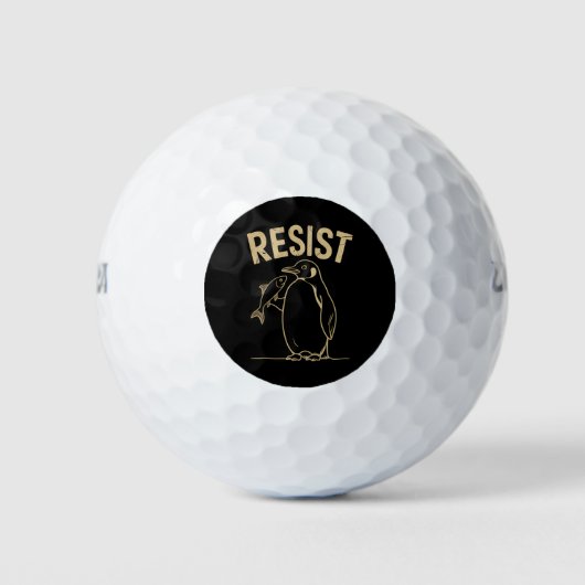 Verzet tegen activisme pinguïns protesteren golfballen (Voorkant)