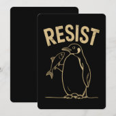 Verzet tegen activisme pinguïns protesteren kaart (Voorkant / Achterkant)