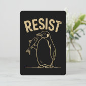 Verzet tegen activisme pinguïns protesteren kaart (Staand voorkant)