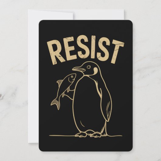Verzet tegen activisme pinguïns protesteren kaart (Voorkant)
