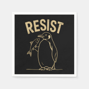 Verzet tegen activisme pinguïns protesteren servet