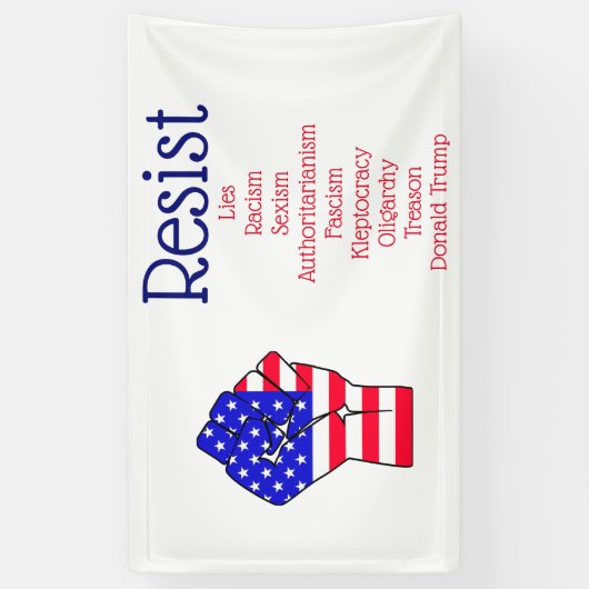 Verzet tegen anti-Donald Trump politiek buitenshui Spandoek (Verticaal)