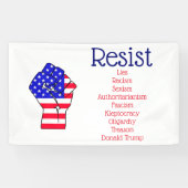 Verzet tegen anti-Donald Trump politiek buitenshui Spandoek (Horizontaal)