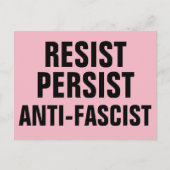 Verzet tegen antifascistisch verzet Roze Briefkaart (Voorkant)