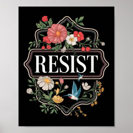 Verzet tegen bloemenprotest Trump Anti Trump Poster (Voorkant)