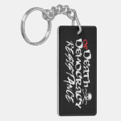 Verzet tegen de dood van de democratie sleutelhanger (Voorkant Links)