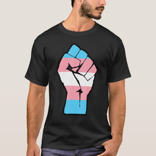 verzet tegen de eerste transgendervlag trans - pri t-shirt (Voorkant)