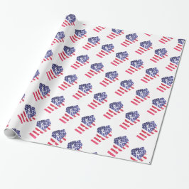 Verzet tegen de Fist American Flag Democraat Anti  Cadeaupapier