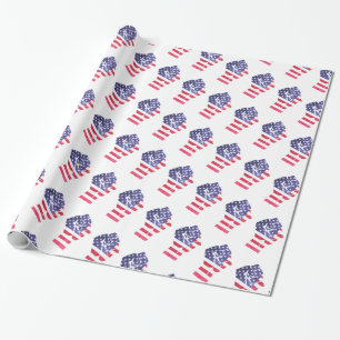 Verzet tegen de Fist American Flag Democraat Anti  Cadeaupapier