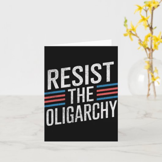 Verzet tegen de oligarchie tegen Trump 2 Kaart (Gele Bloem)