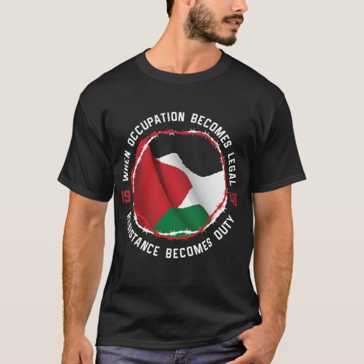 Verzet tegen de Palestijnse bezetting Mensenrechte T-shirt (Voorkant)