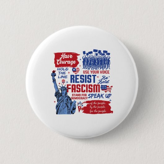 Verzet tegen fascisme 2 ronde button 5,7 cm (Voorkant)
