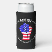 Verzet tegen fascisme, oligarchie, anti-Trump Seltzer Blikjeskoeler (Seltzer Voorkant)