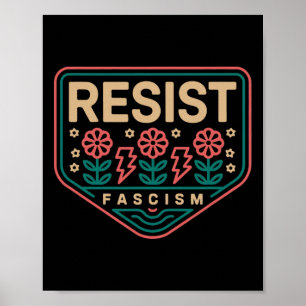 Verzet tegen fascisme Protest Trump Anti Trump 2 Poster