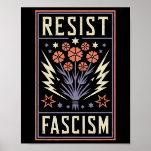 Verzet tegen fascisme Protest Trump Anti Trump 2 Poster