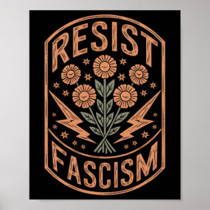 Verzet tegen fascisme Protest Trump Anti Trump 9 Poster