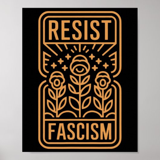 Verzet tegen fascisme protesteert tegen Trump Poster (Voorkant)