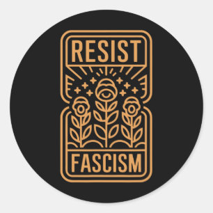 Verzet tegen fascisme protesteert tegen Trump Ronde Sticker