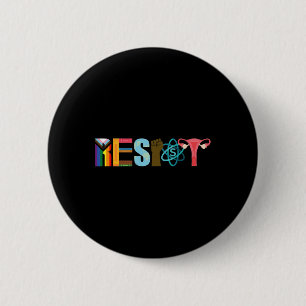 Verzet tegen feministisch activisme voor wetenscha ronde button 5,7 cm