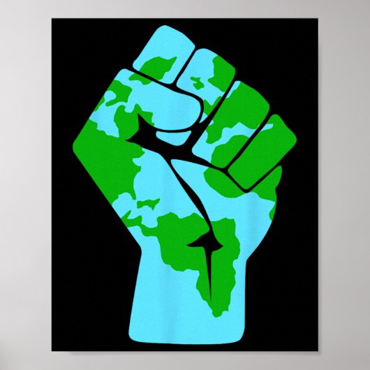#verzet tegen Glol Opwarming Moeder Aarde Milieu A Poster (Voorkant)