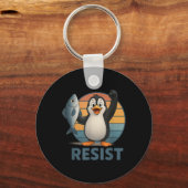 Verzet tegen pinguïn-activisme Pinguïns Protest Te Sleutelhanger (Voorkant)