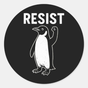Verzet tegen pinguïn-activisme Pinguïns Verzet Ronde Sticker