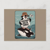 Verzet tegen pinguïn-activisme  protest briefkaart (Voorkant)