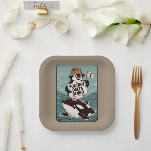 Verzet tegen pinguïn-activisme  protest papieren bordje (Huwelijk)