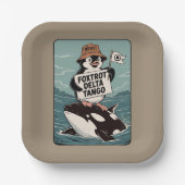 Verzet tegen pinguïn-activisme  protest papieren bordje (Voorkant)